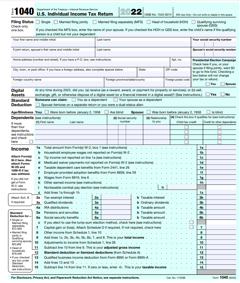 Please provide answers to fill out Form 1040 and any | Chegg.com