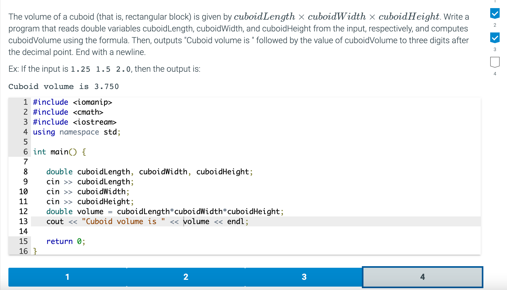 Solved The volume of a cuboid (that is, rectangular block) | Chegg.com
