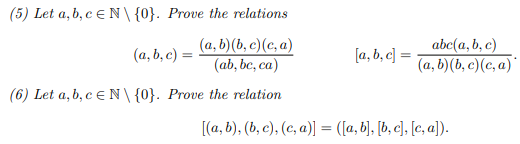 Solved 5 Prove The Relation Gcd A B C Gcd A B Gcd B Chegg Com