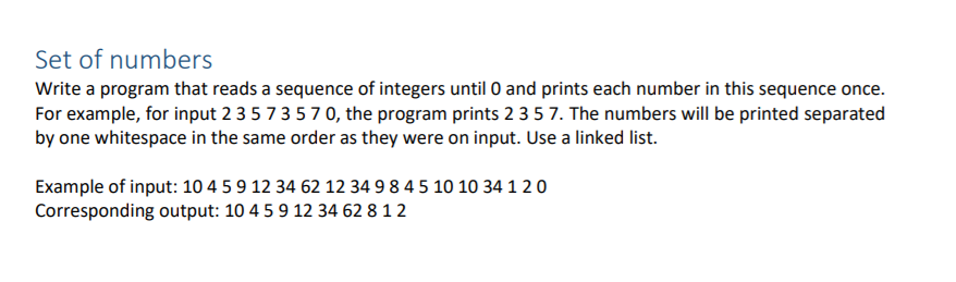 Solved Set of numbers Write a program that reads a sequence | Chegg.com
