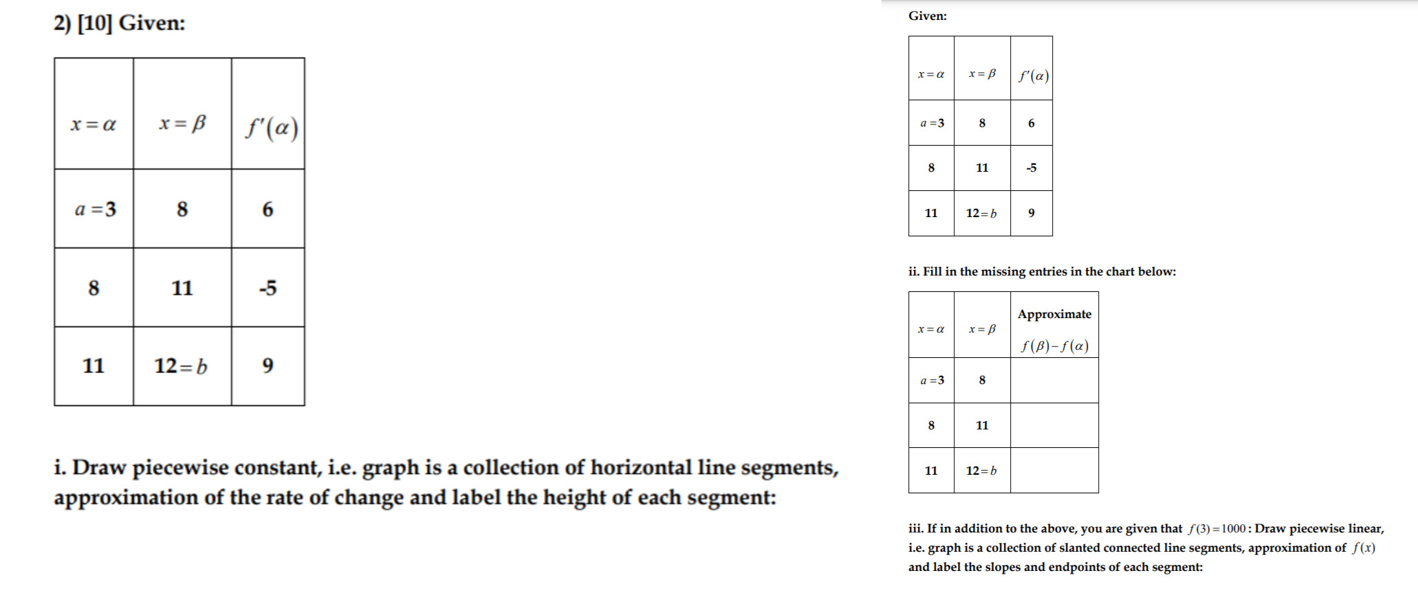 Solved only solve ii and iii (they are part of one question | Chegg.com