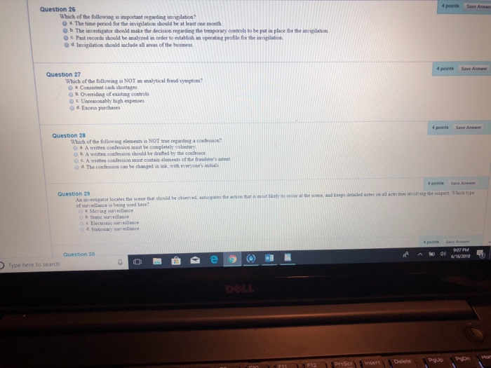 Solved points Save Answn Question 26 Which of the following | Chegg.com