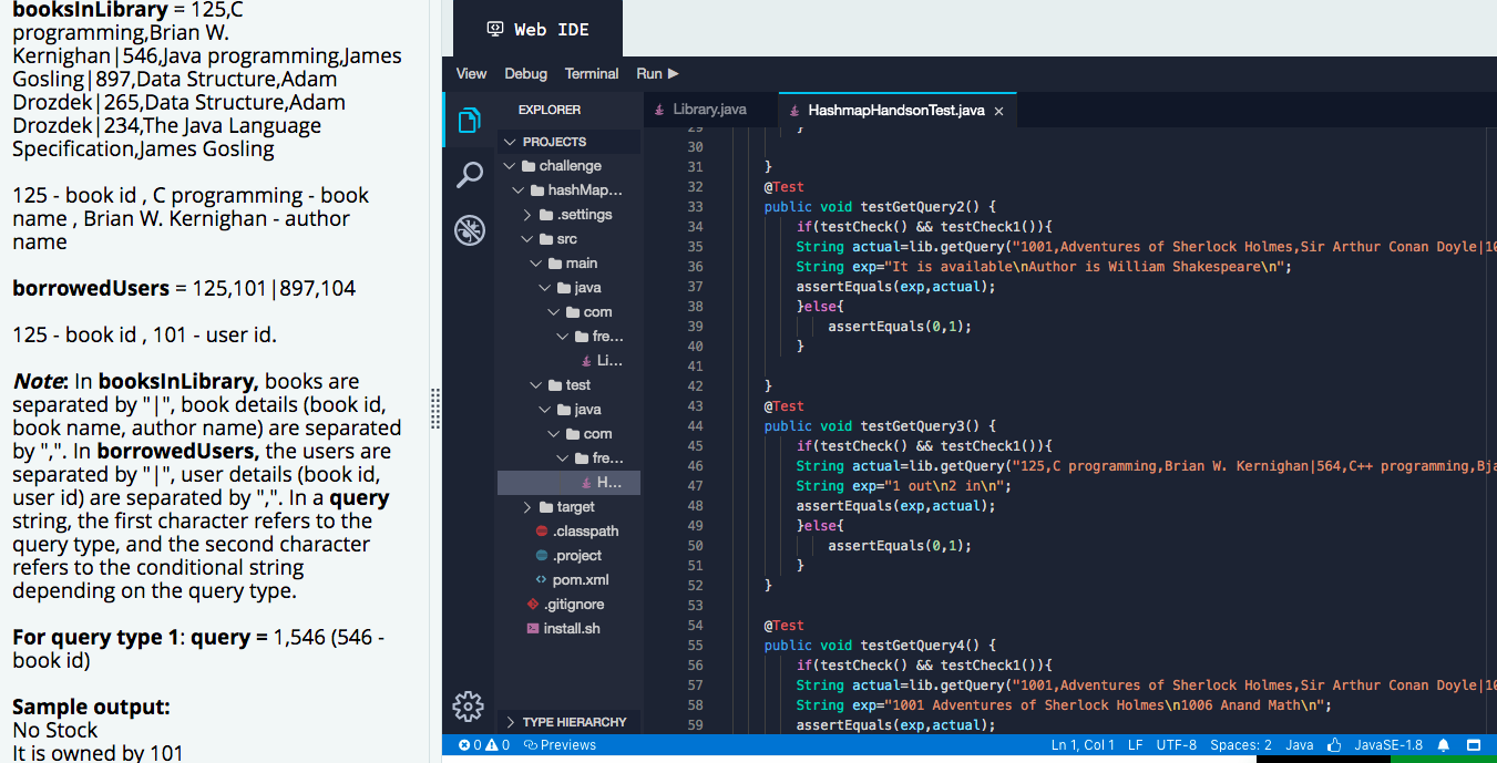 Hashmap Library In Java Solved 1. Hashmap Library View Debug Terminal Run | Chegg.com