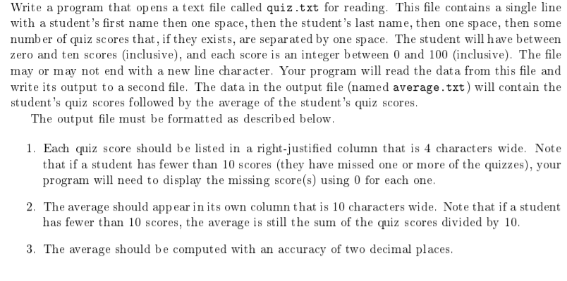 Solved Write a program that opens a text file called | Chegg.com