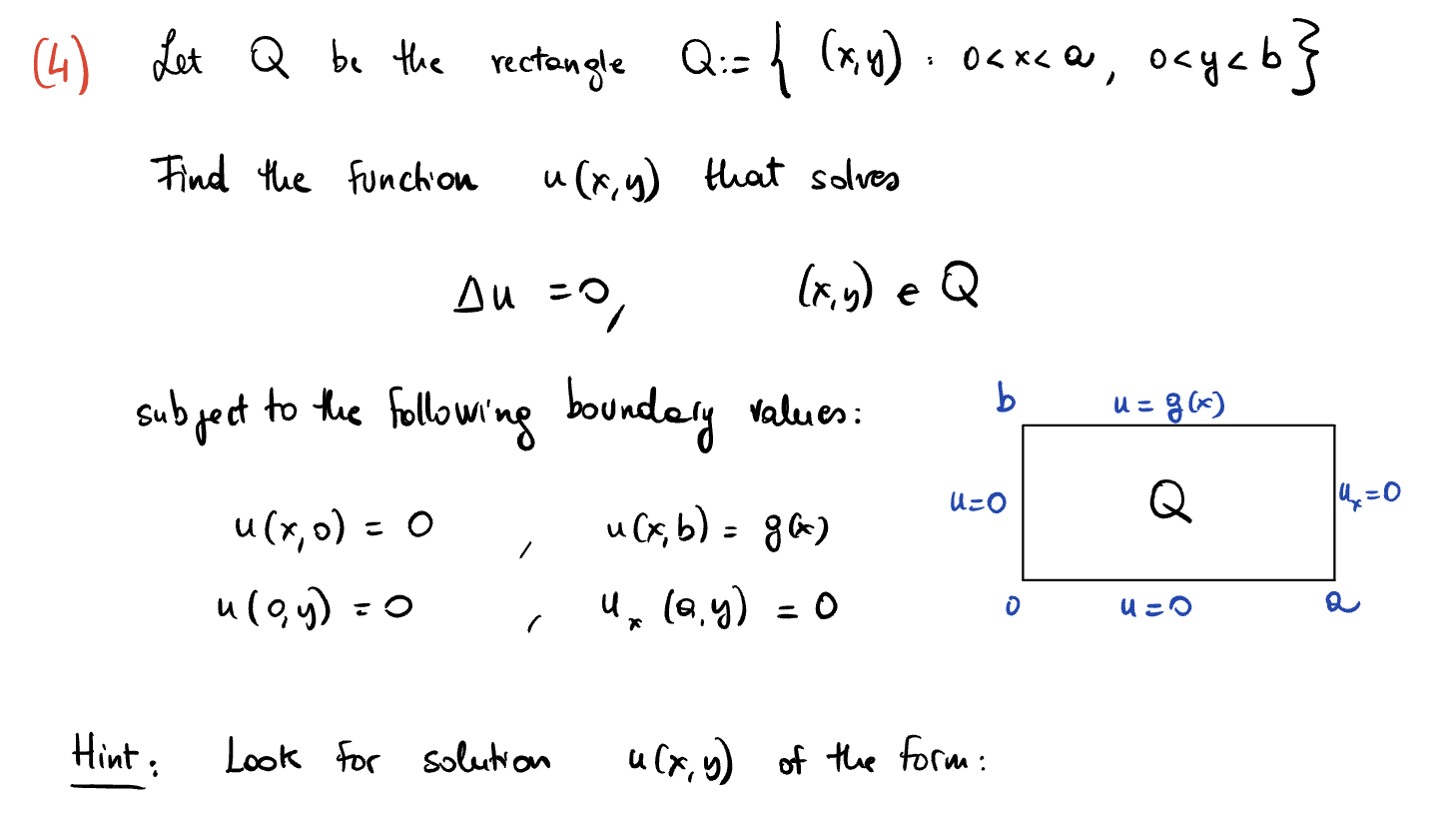 4) Let Q be the rectangle Q:={(x,y):0 | Chegg.com