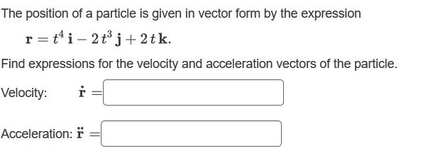 Solved The position of a particle is given in vector form by | Chegg.com