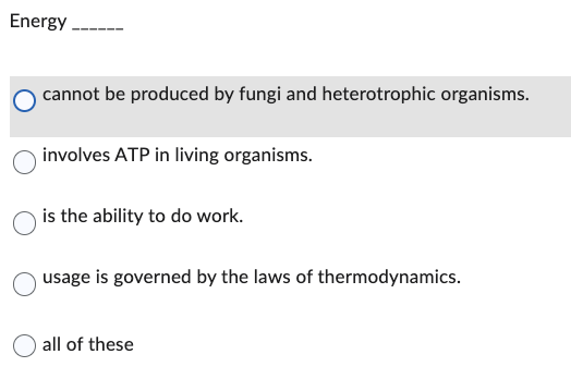Solved Energy cannot be produced by fungi and heterotrophic | Chegg.com