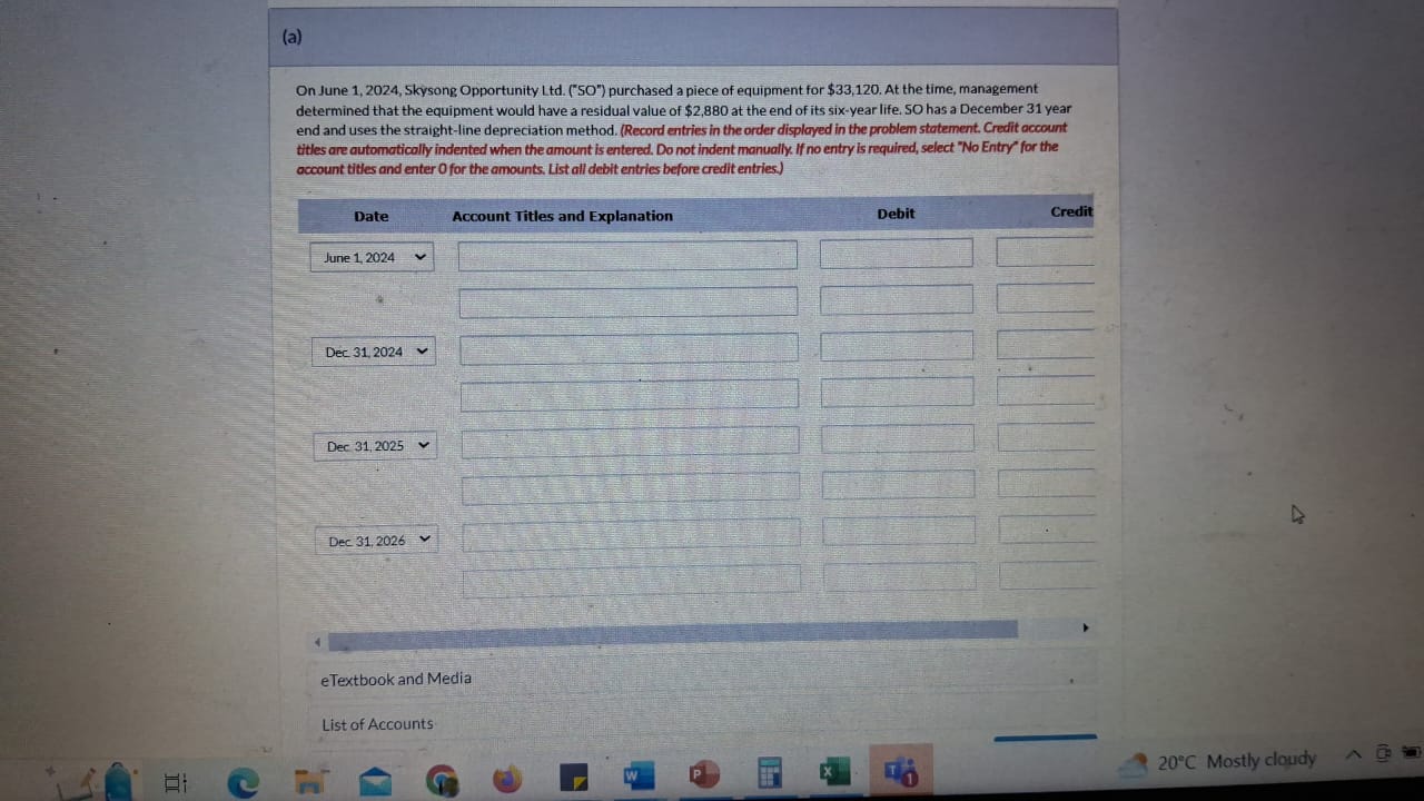 Solved Prepare All Necessary Journal Entries For 2024 2025 Chegg Com   Phpp4p7X4