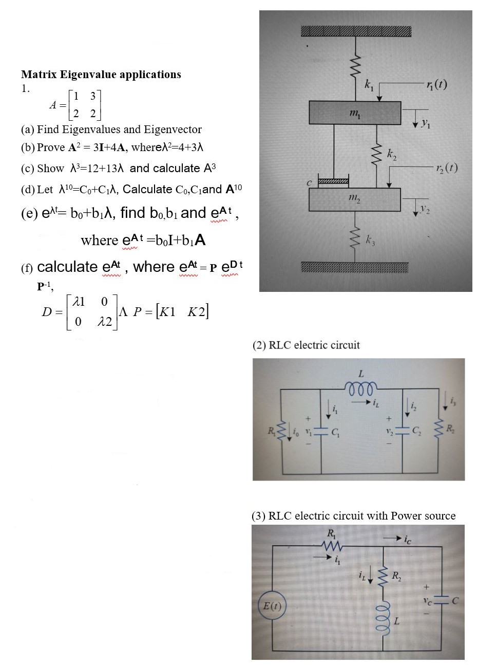 Solved w Matrix Eigenvalue applications ſi 3] ro A = 2 2 | Chegg.com