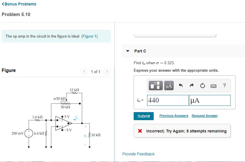 Solved (Bonus Problems Problem 5.10 The op amp in the | Chegg.com