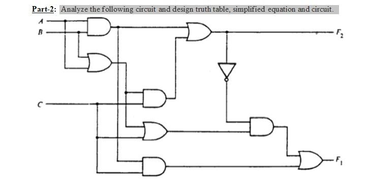 Solved Part-2: Analyze the following circuit and design | Chegg.com