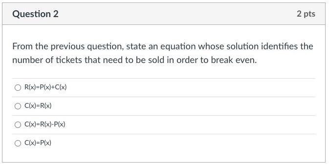 Solved Question 2 2 pts From the previous question, state an | Chegg.com
