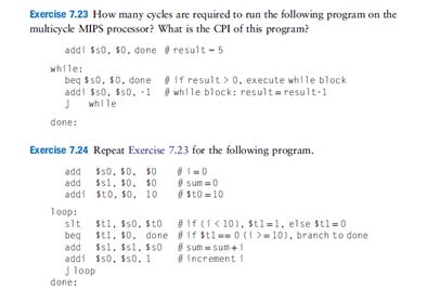 Solved Exercise 7.24 Repeat Exercise 7.23 for the | Chegg.com