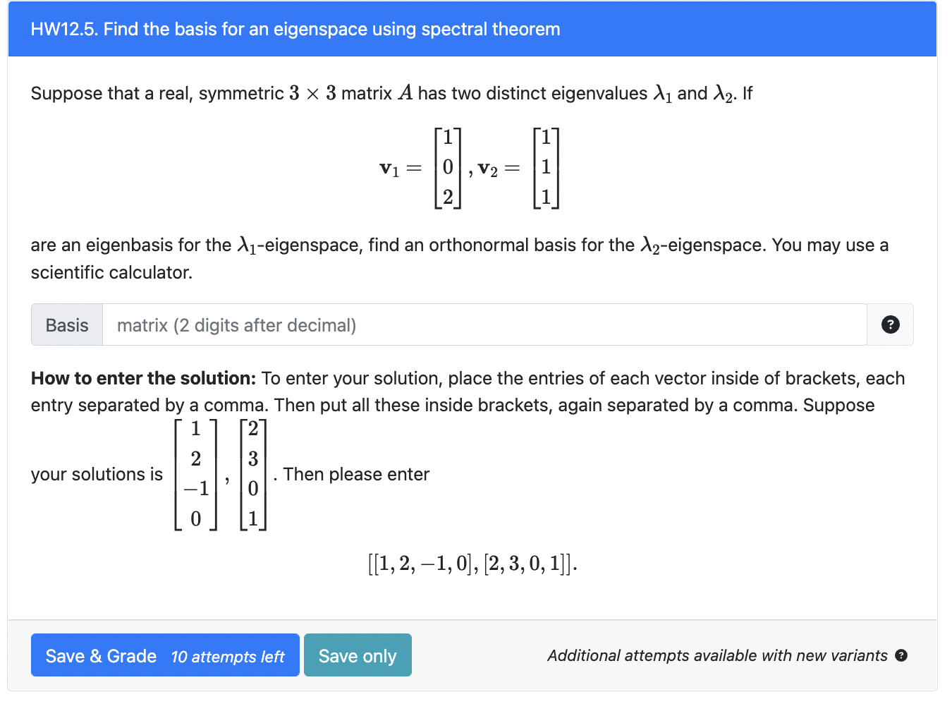 Eigenspace calculator deals