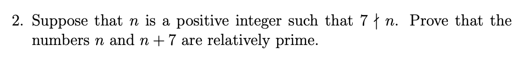 Solved 2. Suppose that n is a positive integer such that | Chegg.com