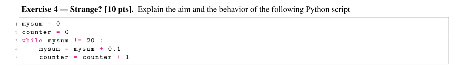Solved Strange? Explain the aim and the behavior of the | Chegg.com