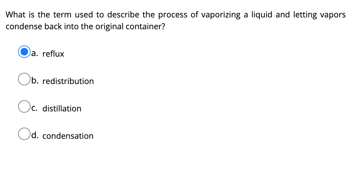 Solved What is the term used to describe the process of