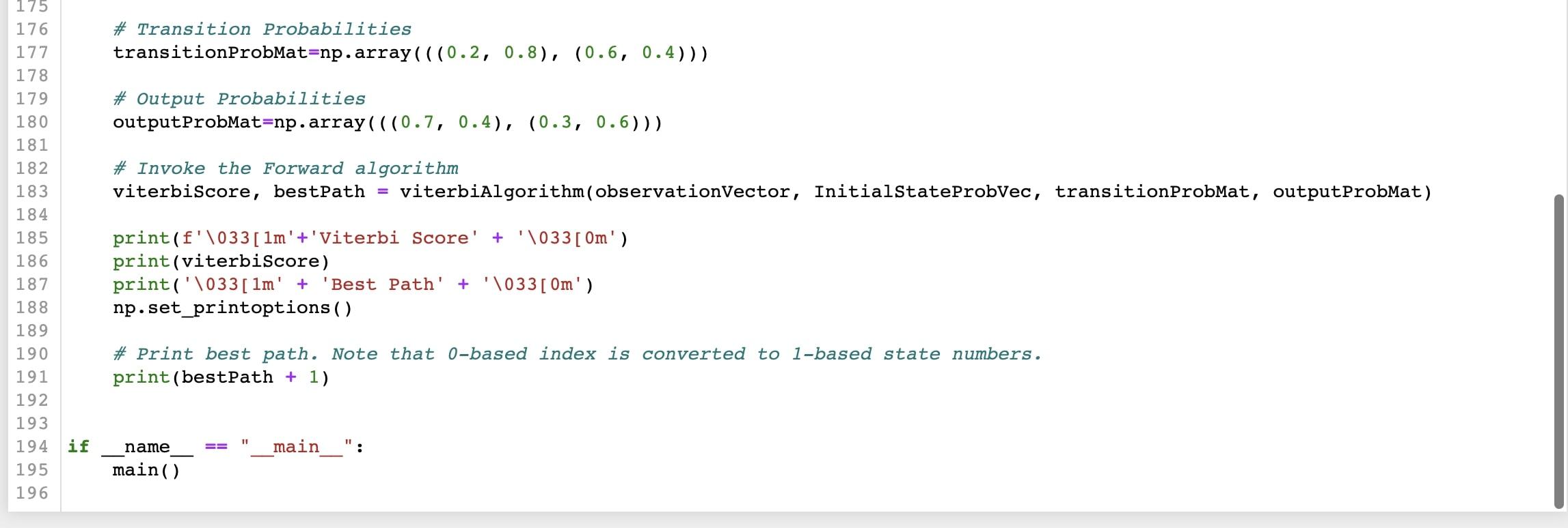 Solved When correctly implemented for the example, your code | Chegg.com