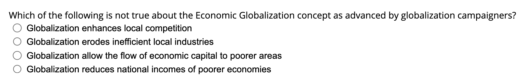 Solved Which of the following is not true about the Economic | Chegg.com