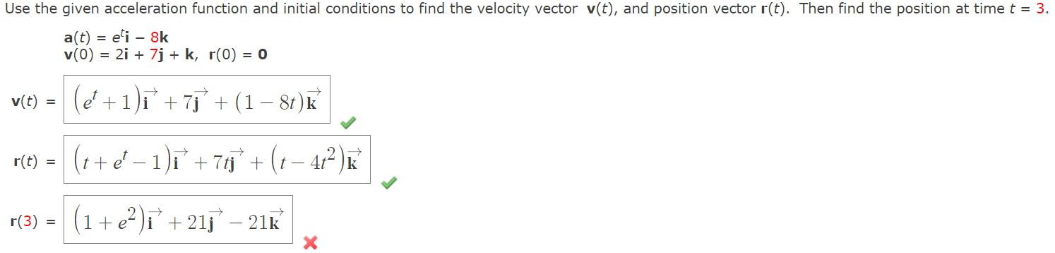 Solved Use the given acceleration function and initial | Chegg.com