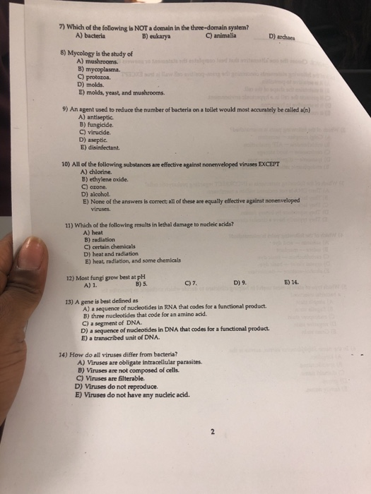 Solved 7) Which of the following is NOT a domain in the