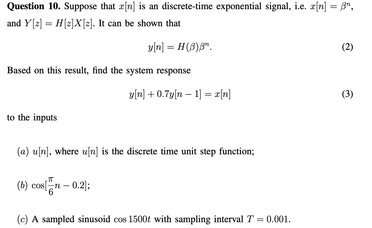 Solved Question 10 Suppose That X N Is An Discrete Time Chegg Com