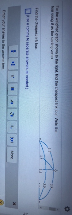 For the weighted graph shown to the right, find the | Chegg.com