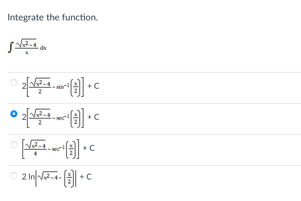 Solved Integrate The Function. | Chegg.com