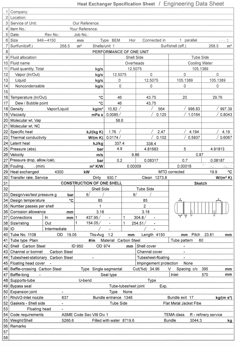 Q1 Calculate The Heat Duty Of Heat Exchanger Chegg Com