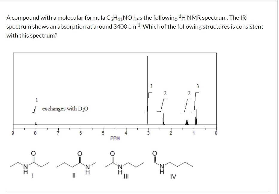 Solved A Compound With A Molecular Formula C5h11no Has The