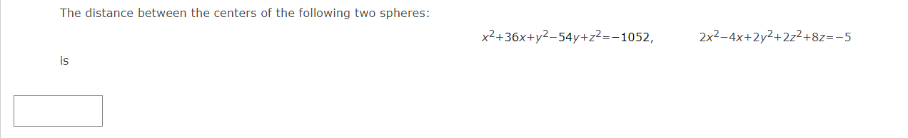 Solved The distance between the centers of the following two | Chegg.com