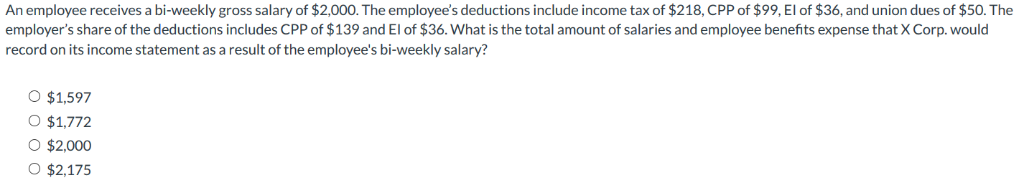 solved-an-employee-receives-a-bi-weekly-gross-salary-of-chegg