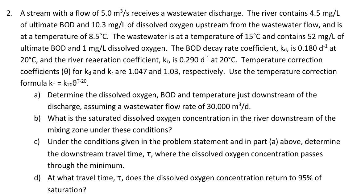 Solved a water discharge of 8 m^3/s is to flow through this