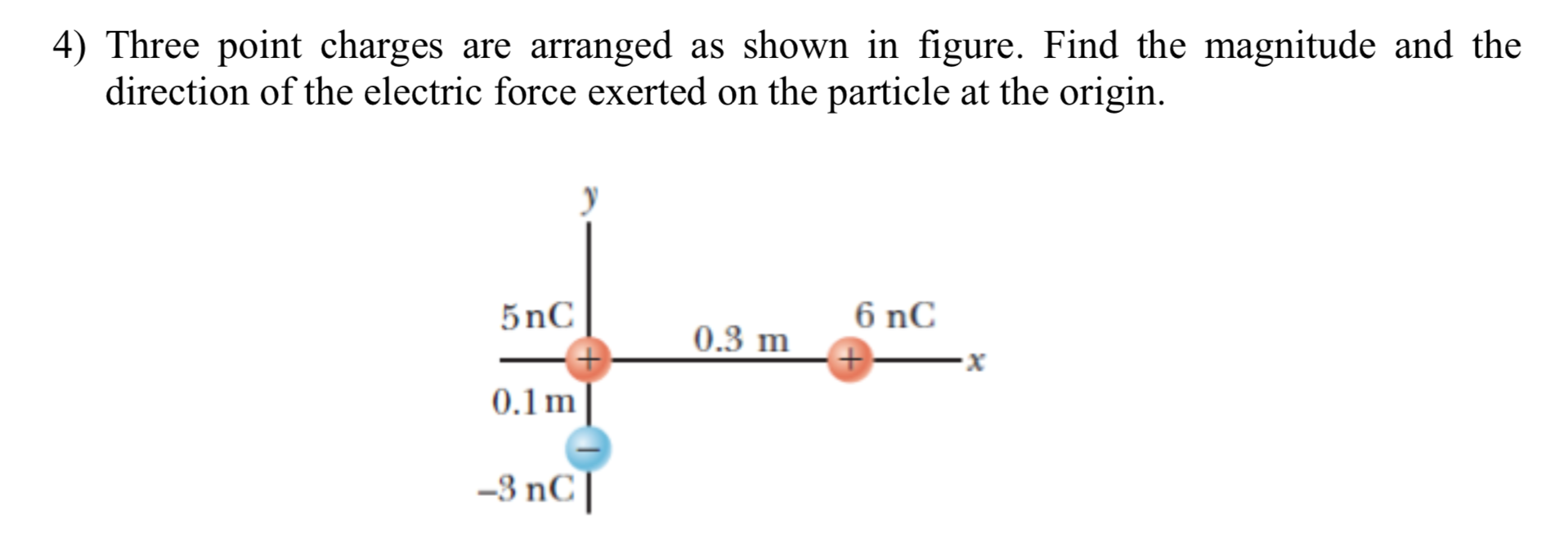 Solved 4) Three Point Charges Are Arranged As Shown In | Chegg.com