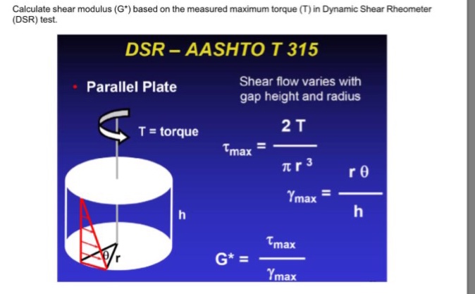 Solved Calculate shear modulus (G*) based on the measured | Chegg.com