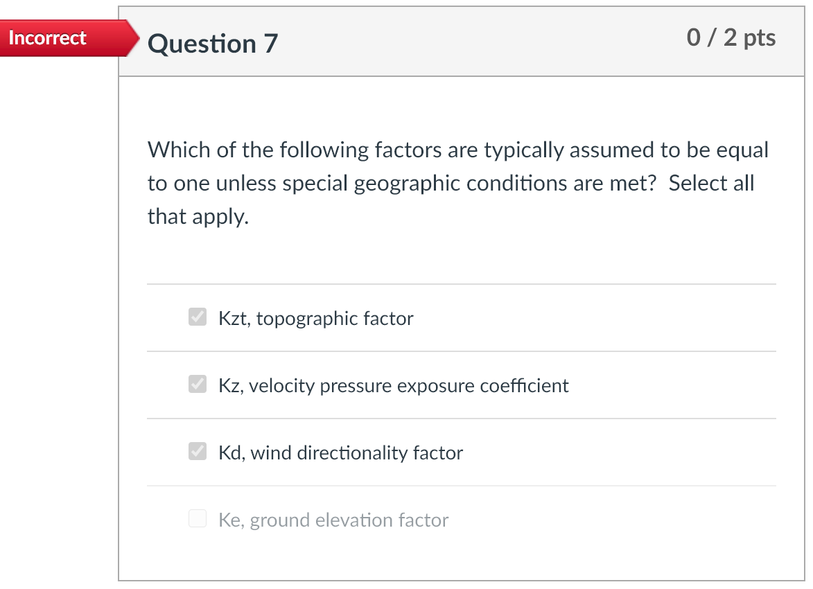 Solved Incorrect Question 7 0/2 pts Which of the following | Chegg.com