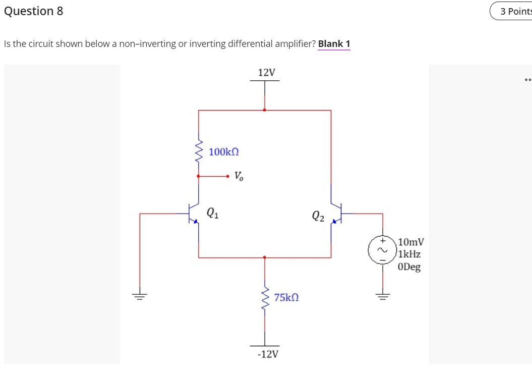 Solved Question 8 3 Points Is the circuit shown below a