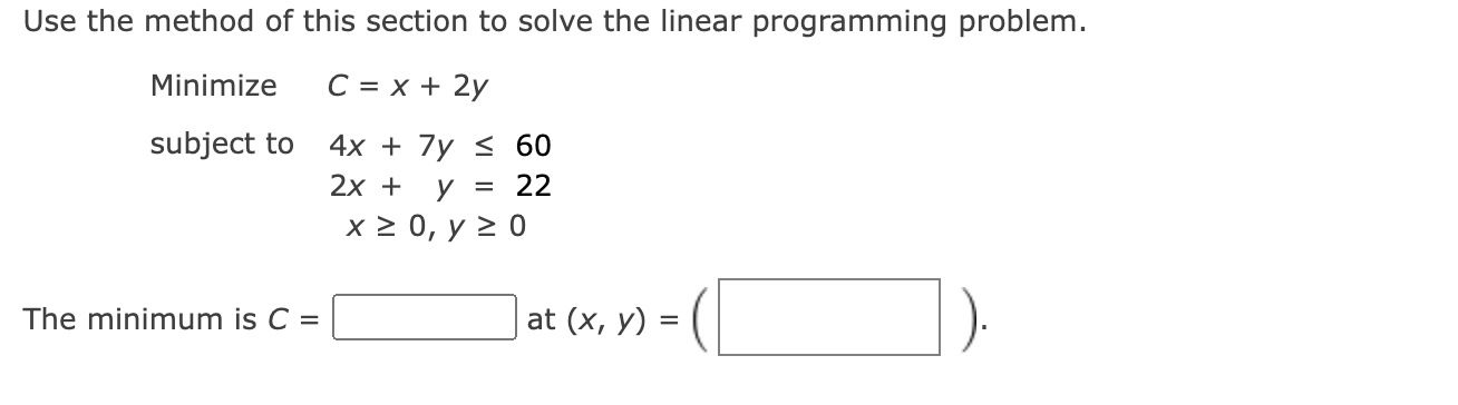 Solved Use The Method Of This Section To Solve The Linear | Chegg.com