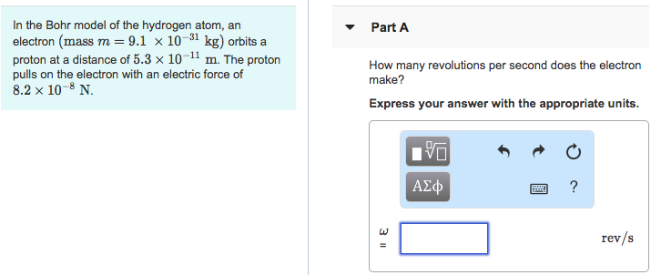 Solved In the Bohr model of the hydrogen atom, an electron | Chegg.com