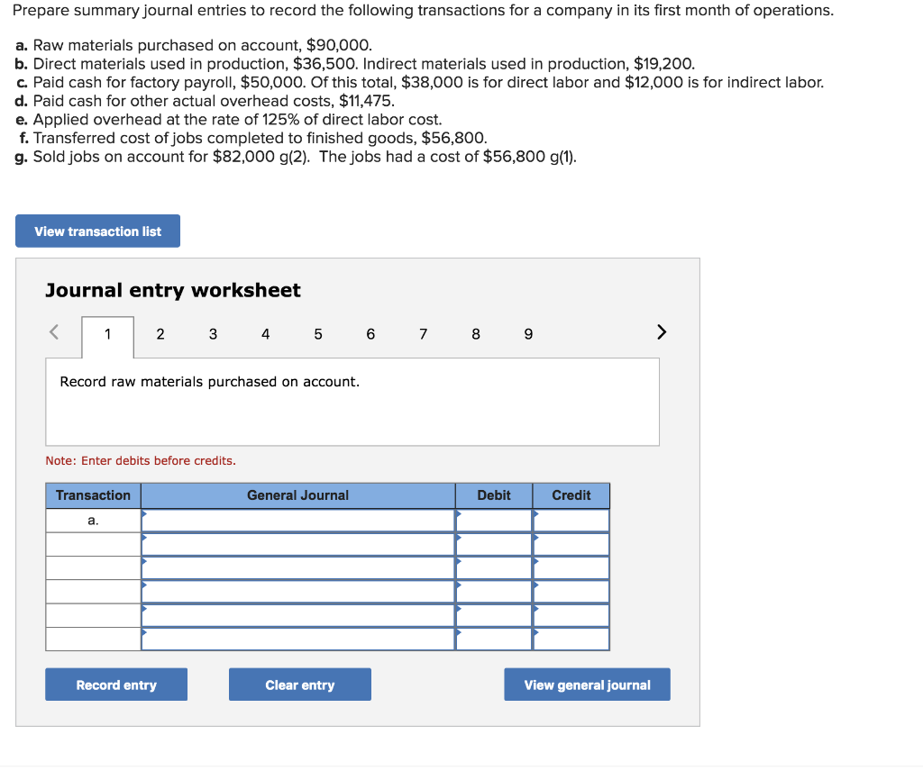 Solved Prepare summary journal entries to record the