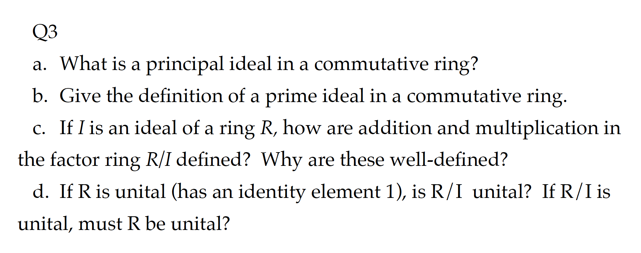 STUDY MATERIALS (RING THEORY-II) TOPIC: PRINCIPAL IDEAL DOMAIN Mathematics  Honours Semester – 6 Paper – C14T Unit - 1