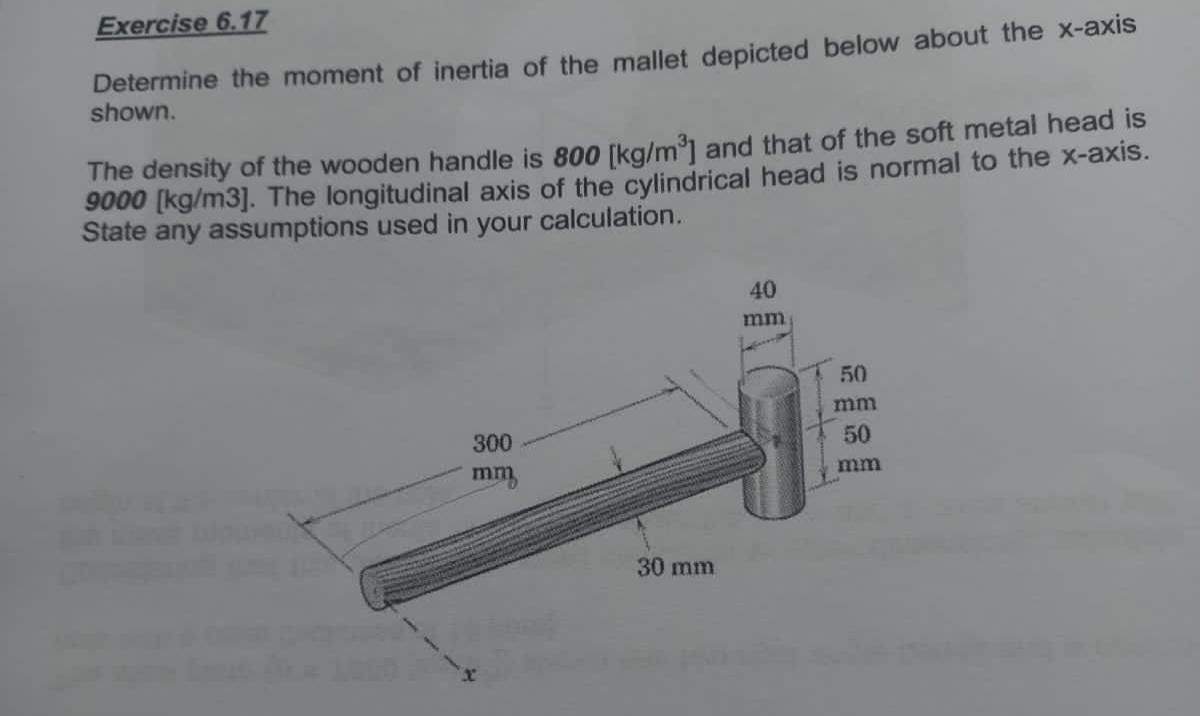 Solved Determine the moment of inertia of the mallet | Chegg.com
