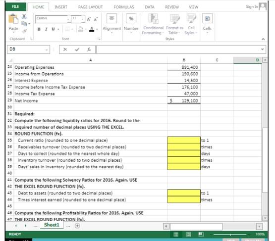 Solved 1. Use ratios to analyze a company's liquidity and | Chegg.com