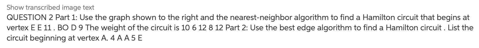 Solved Show Transcribed Image Text QUESTION 2 Part 1 Use Chegg
