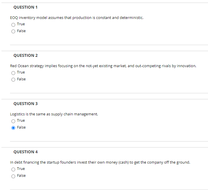 Solved QUESTION 1 EOQ Inventory Model Assumes That | Chegg.com