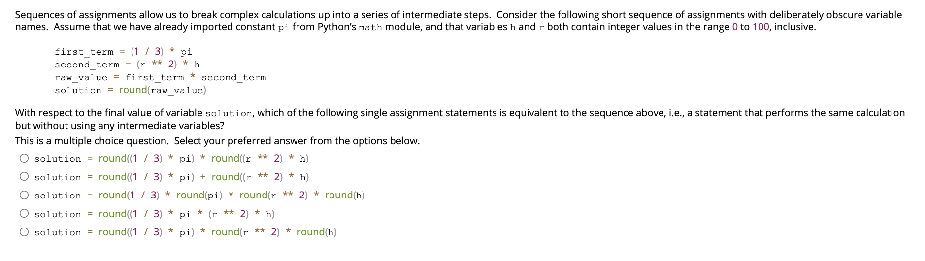 Solved Sequences of assignments allow us to break complex | Chegg.com