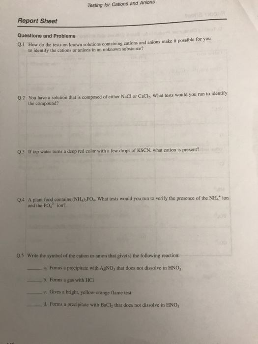 Solved PreLab Study Questions 1. How can the presence of an