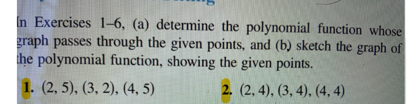 Solved In Exercises 1-6, (a) determine the polynomial | Chegg.com