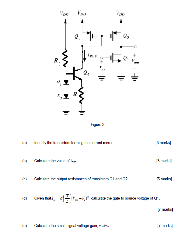 Solved Figure 3 shows an amplifier with a current mirror as | Chegg.com