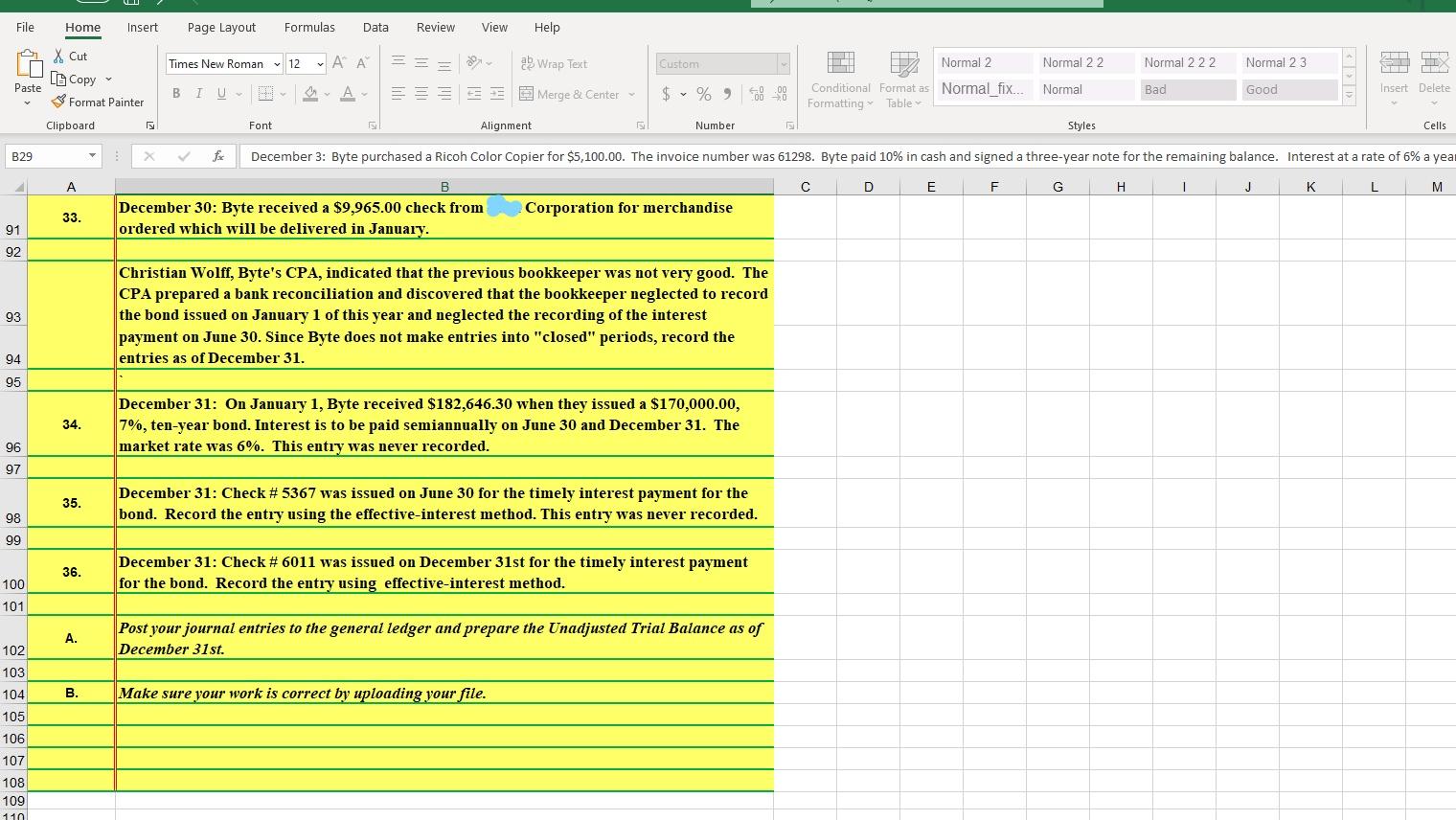 Solved File Home Insert Page Layout Formulas Data Review | Chegg.com